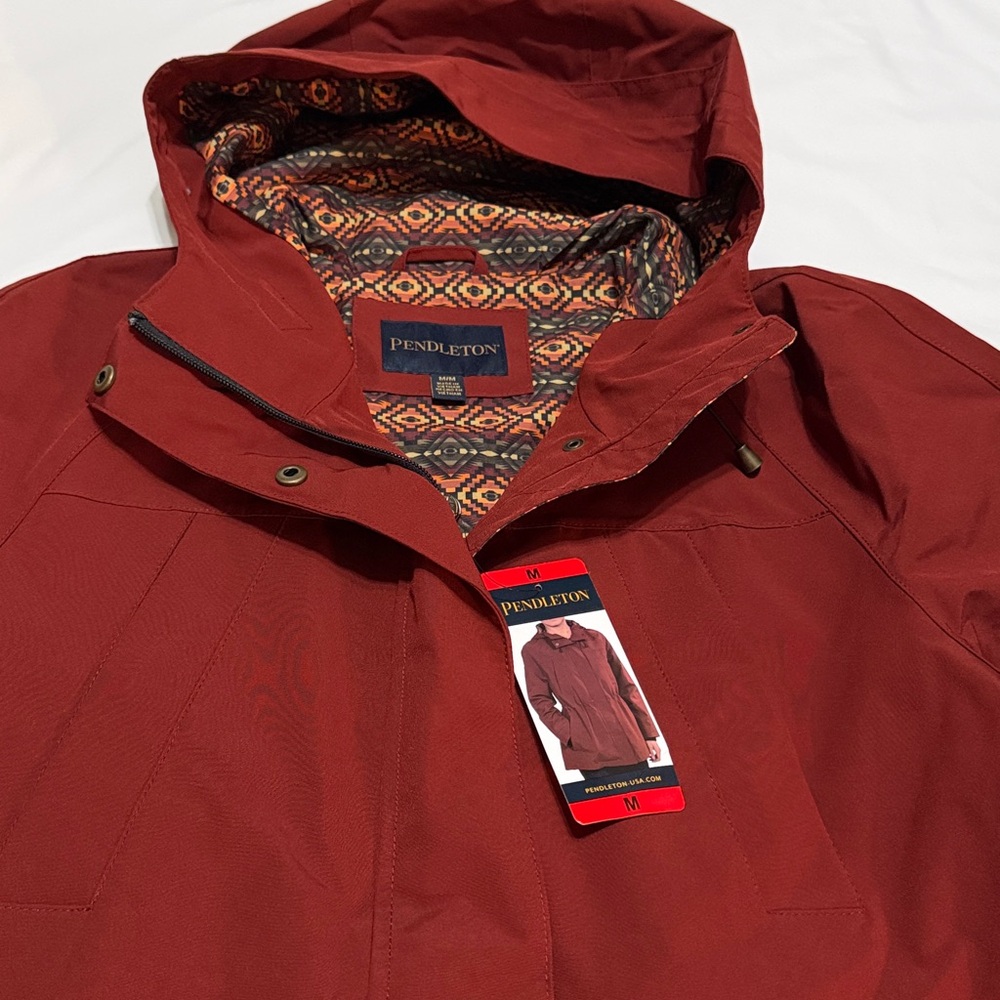 Pendleton Women’s Dark Red Parka Jacket size M NWT - Picture 5 of 9